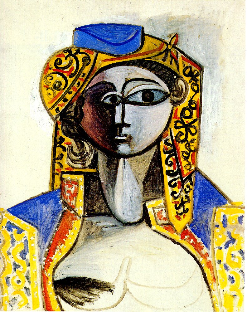 Picasso Jacqueline in turkish costume 1955